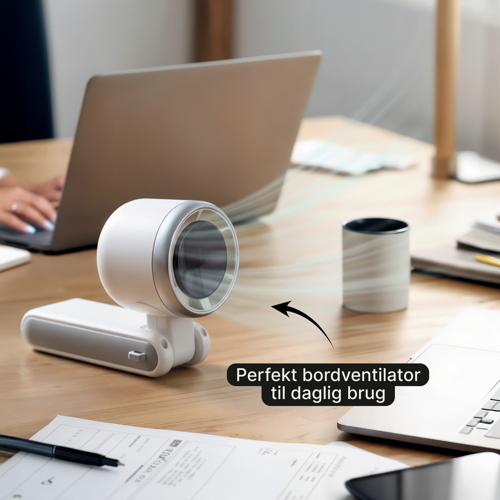 Bærbar turboventilator – Genopladelig nakkeventilator