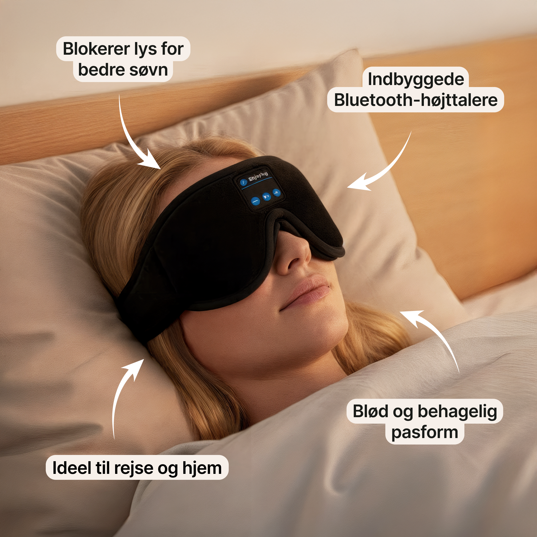 Musik sovemaske – Bluetooth øjenmaske
