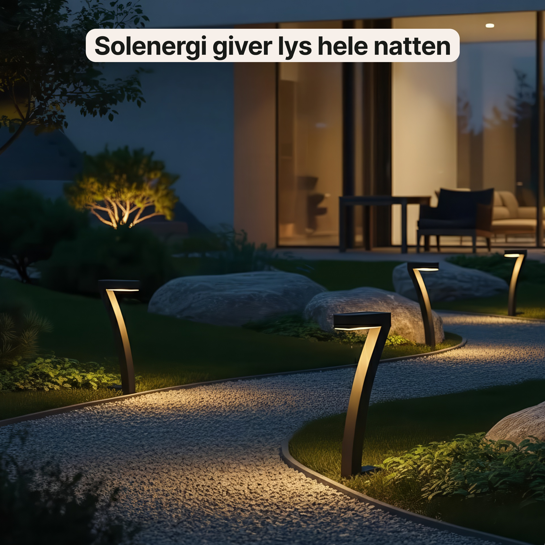 Solcellelamper til haven – 4 stk