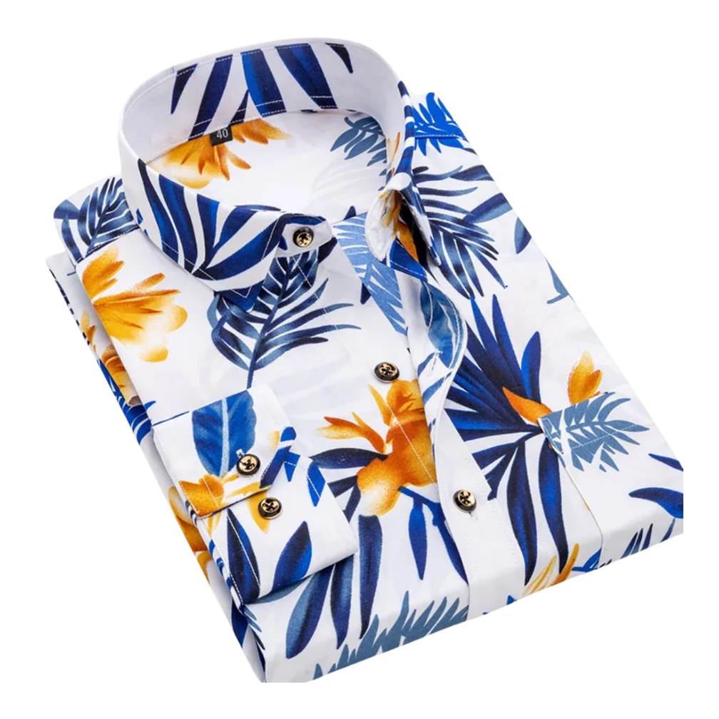 Klaas | Nautisk Print Skjorte