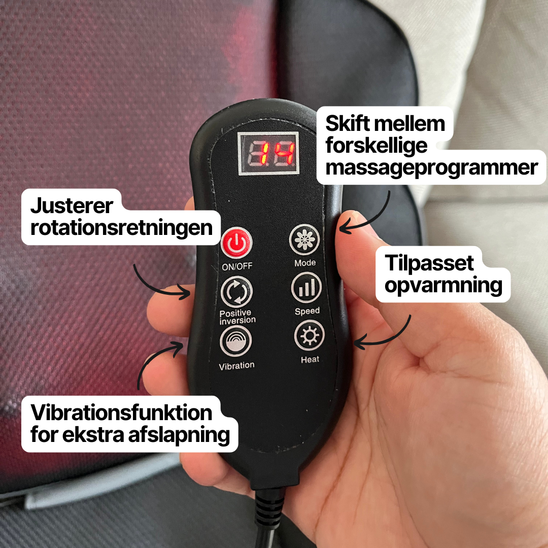 ShiatsuComfort+ - Elektrisk Massagestol Med Shiatsu Funktion