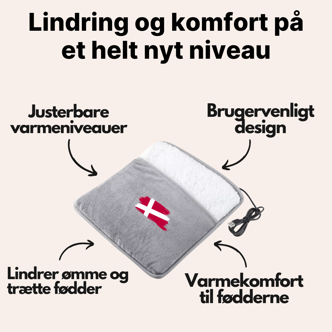 CozyFeet Duo™ - Dobbeltsidet Elektrisk Fodvarmer Pude