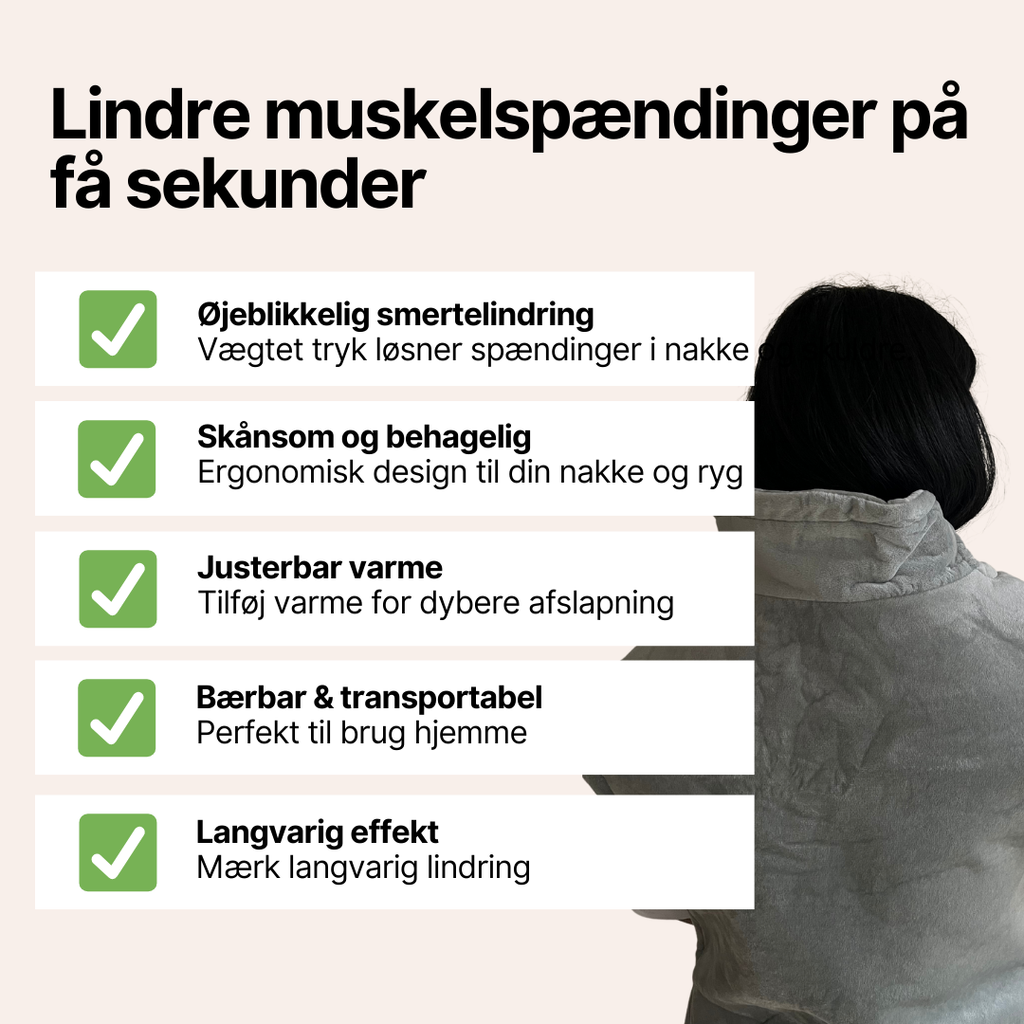 RelaxZone™ - Vægtet Varmepude til Nakke, Skuldre & Ryg