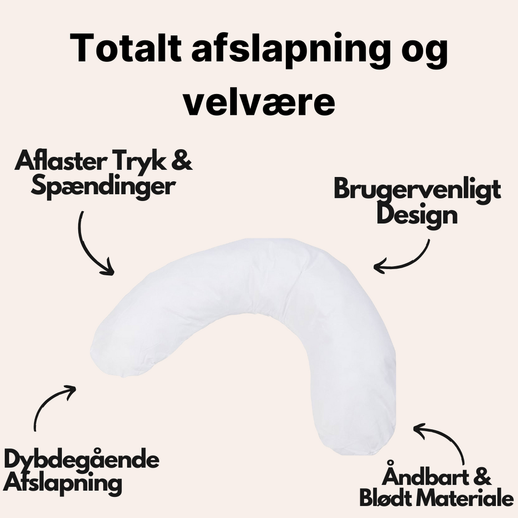 ZenSleep™ - U-formet hovedpude med hulrum til ørerne