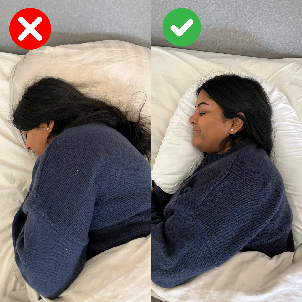 ZenSleep™ - U-formet hovedpude med hulrum til ørerne