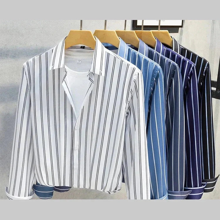 Levi | Elegant Stribet Skjorte