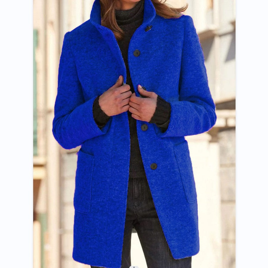 Amalie | Elegant lang frakke med knapper
