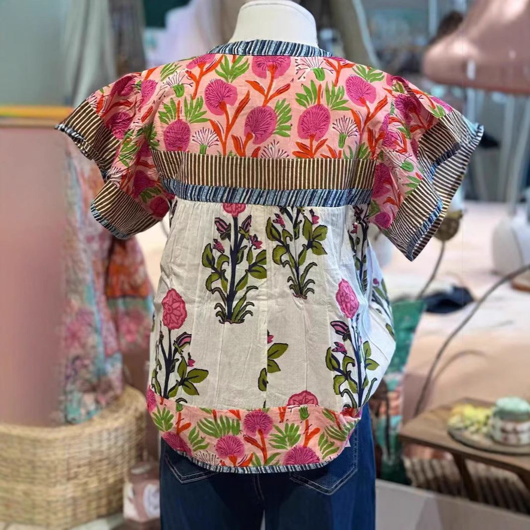 Lorena | Elegant boho bluse med elegant fald