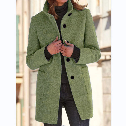 Amalie | Elegant lang frakke med knapper
