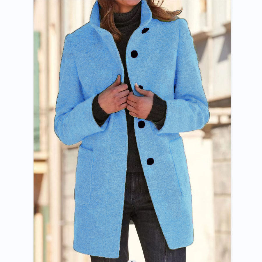 Amalie | Elegant lang frakke med knapper