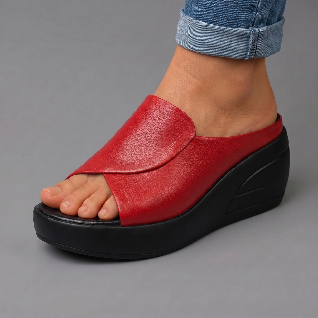 Maren | Ortopædiske Slip-on Kilehælsandaler