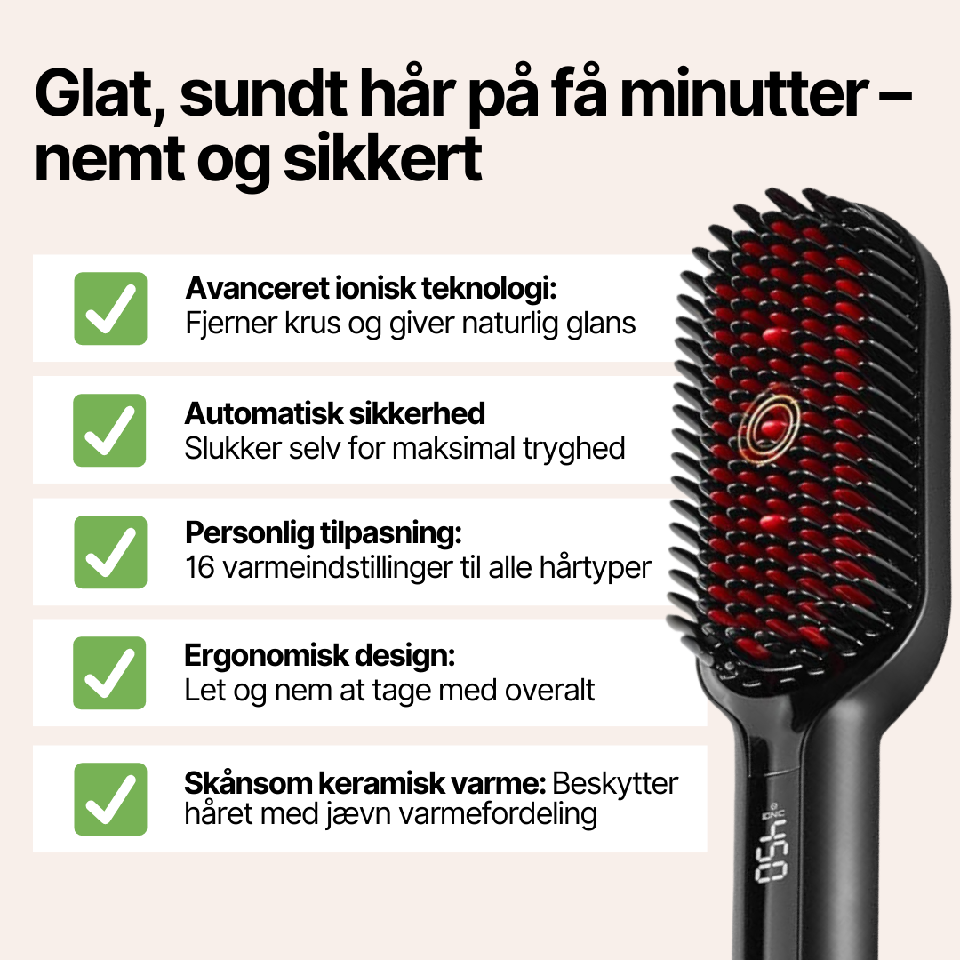 SmoothStyler Varme Glattebørste