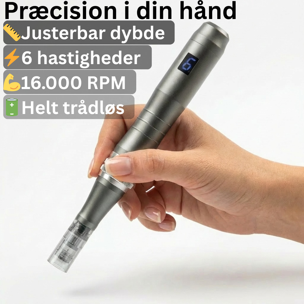 Professionel Microneedling Pen – Glattere Hud & Færre Rynker Hjemmefra