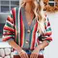 Amalia | Retro flerfarvet cardigan