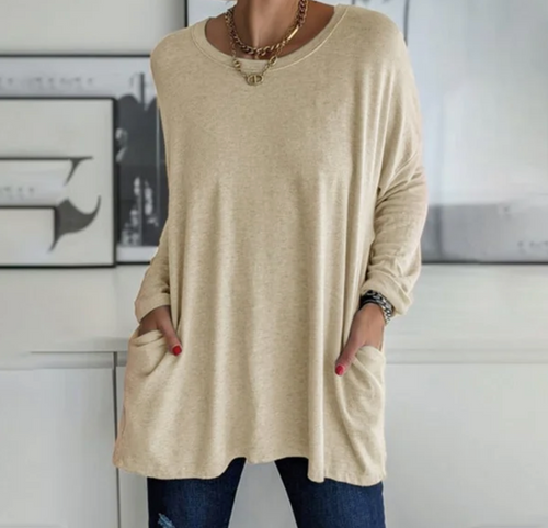 Ava | Casual Oversized Tunic Top med lommer