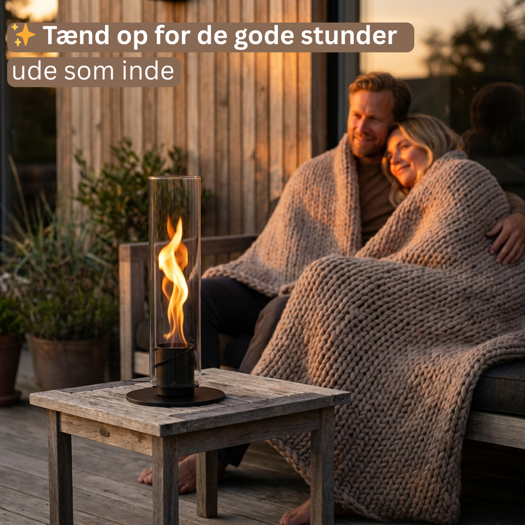 Flammelampe til Bord & Terrasse – Hygge med Ægte Ild Året Rundt