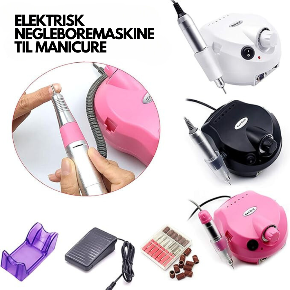 NailMaster Pro - justerbar hastighed og flere vedhæftede filer