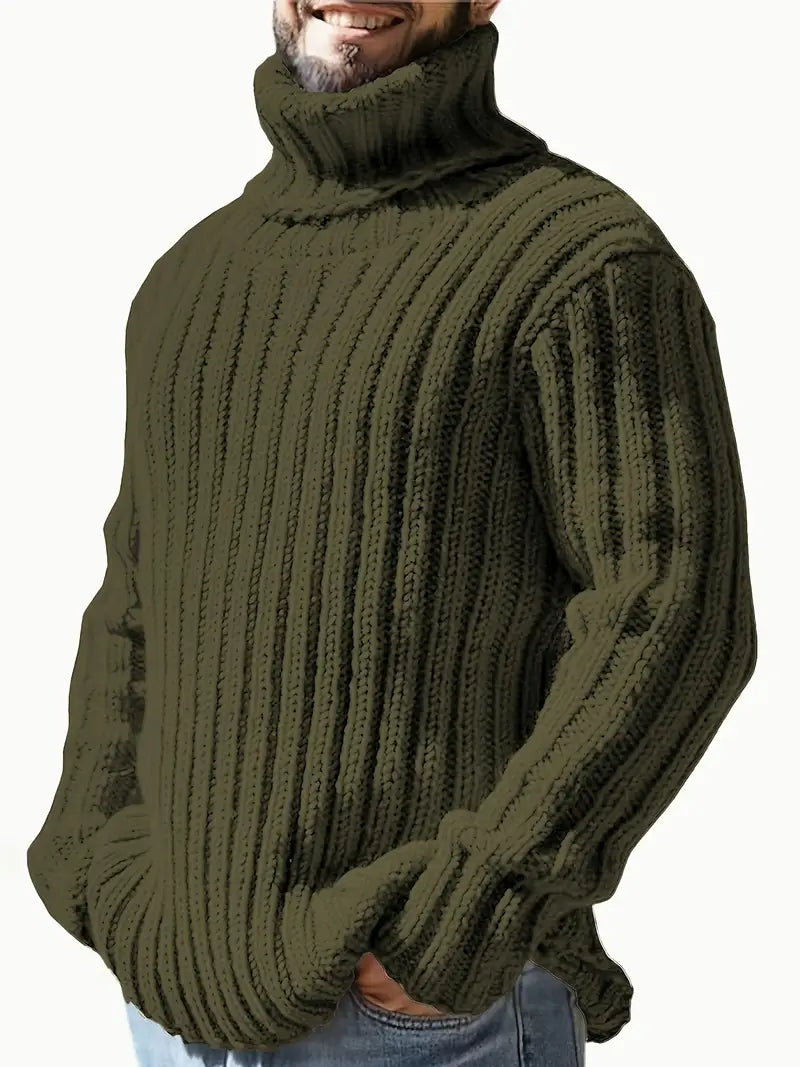 August | Strikket Uldblanding Rullekrave Sweater