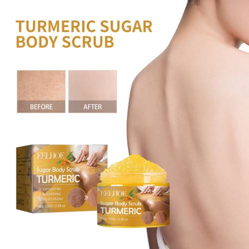 Gurkemeje sukker bodyscrub med jojoba og mandel