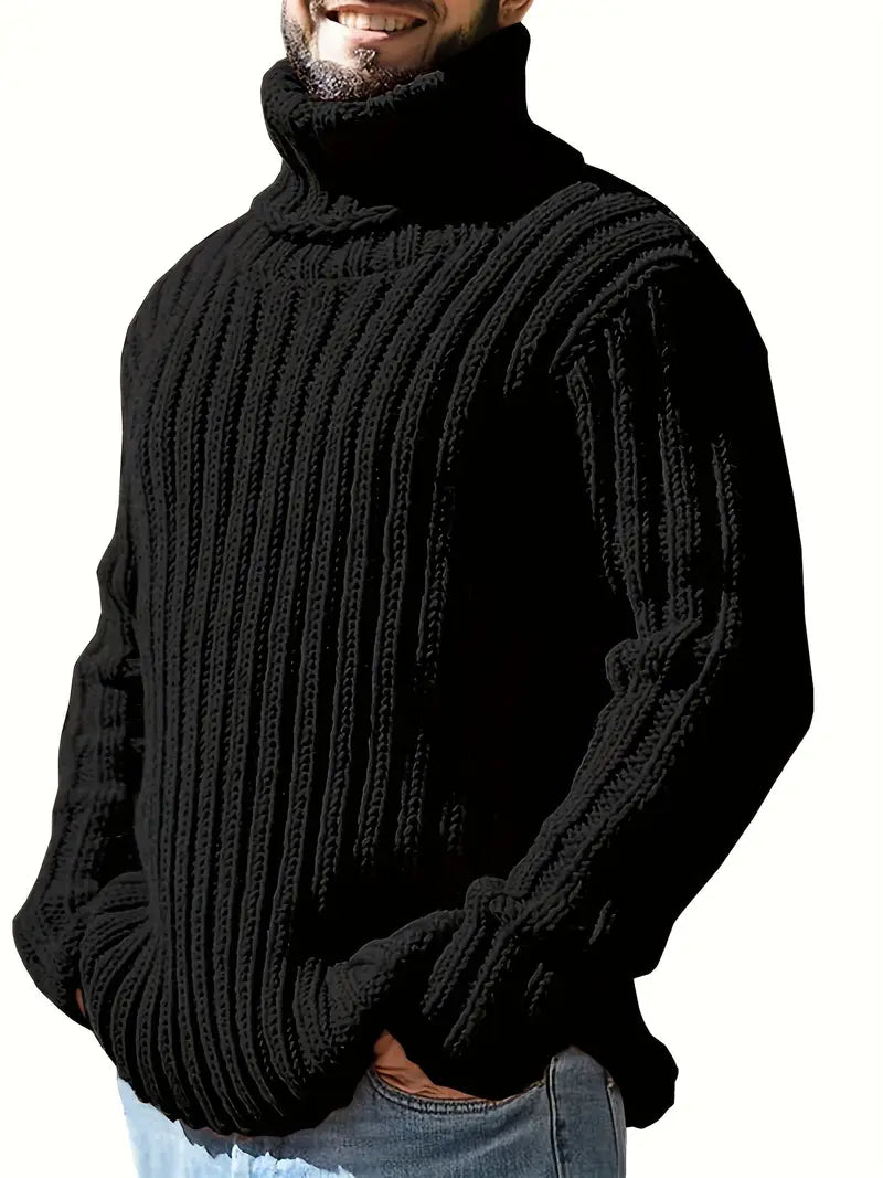 August | Strikket Uldblanding Rullekrave Sweater