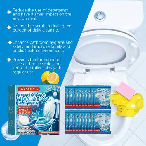 Toilet-afkalkende brusetabs