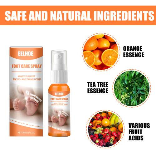 Frugtsyre fod-peelingspray