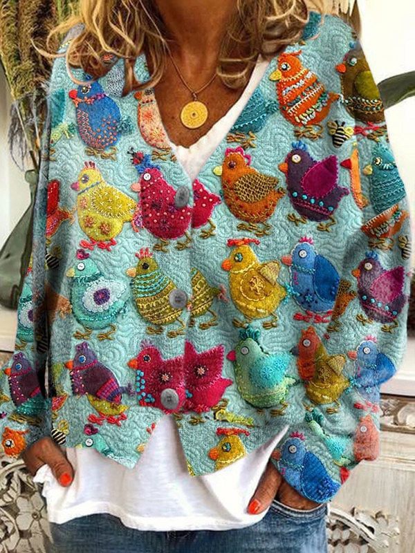Petal – Blomstret cardigan med broderi