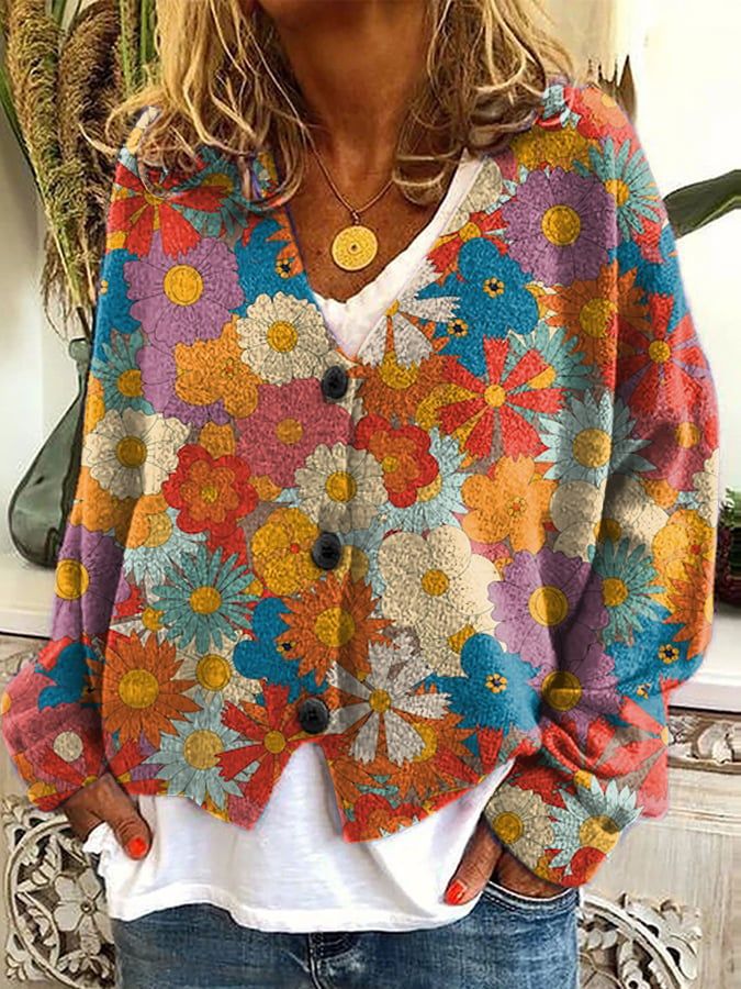Petal – Blomstret cardigan med broderi