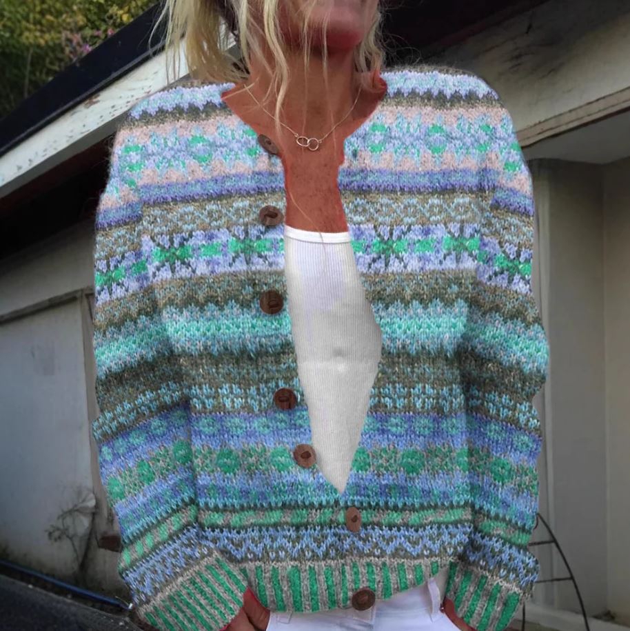 Lotte – Let cardigan med legende print