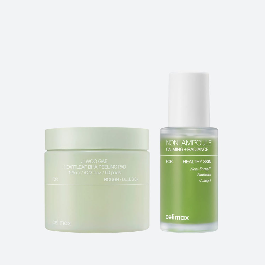 Noni Energy ampul & Heartleaf BHA peeling pad sæt