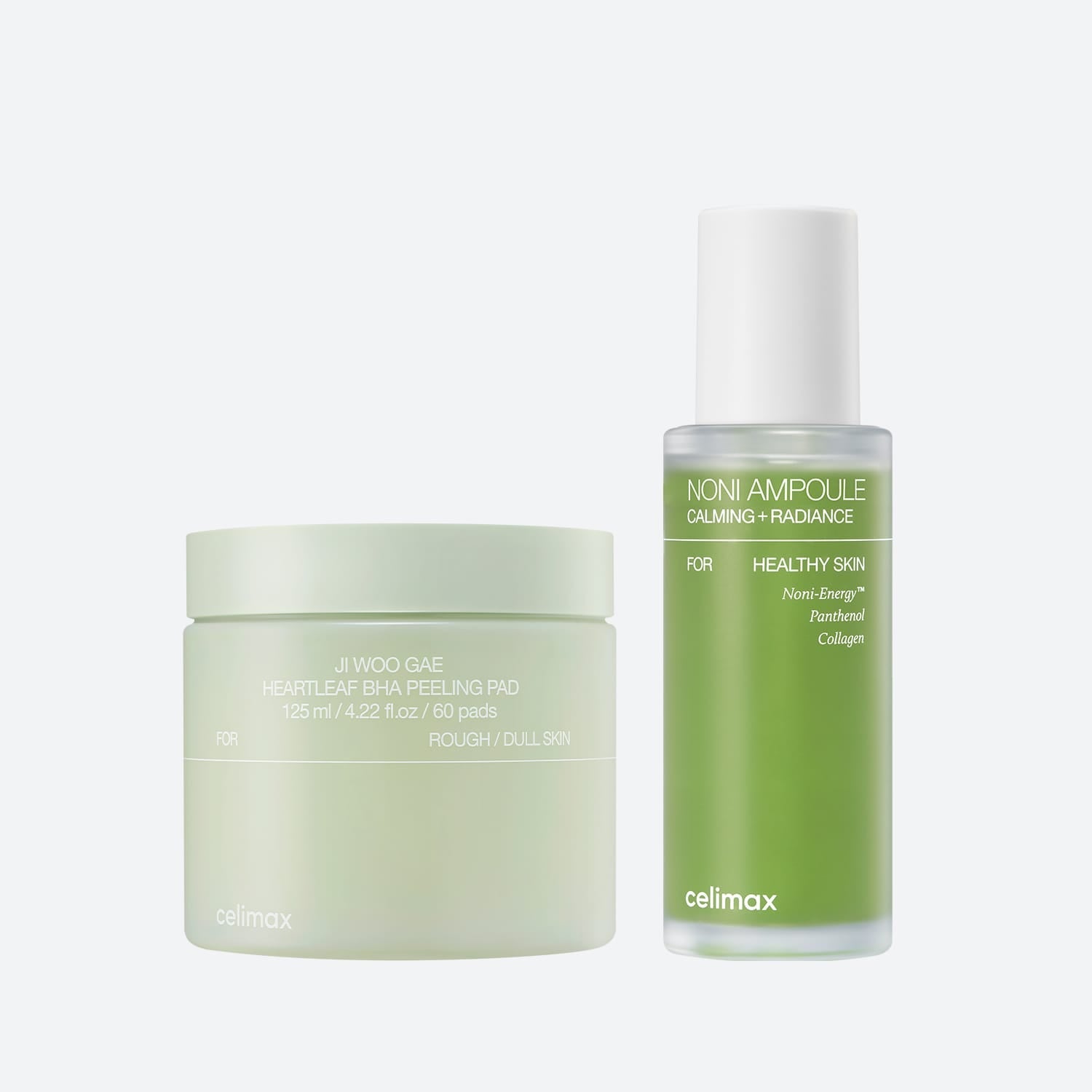 Noni Energy ampul & Heartleaf BHA peeling pad sæt