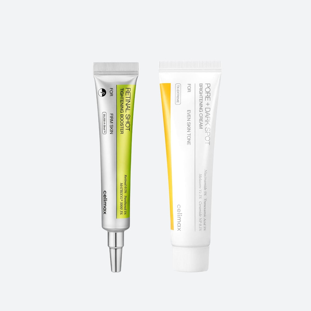 Vita A Retinal Shot booster & opklarende creme mod porer og mørke pletter sæt