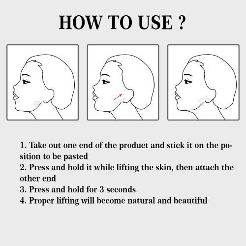 Transparente V-face-lift stickers