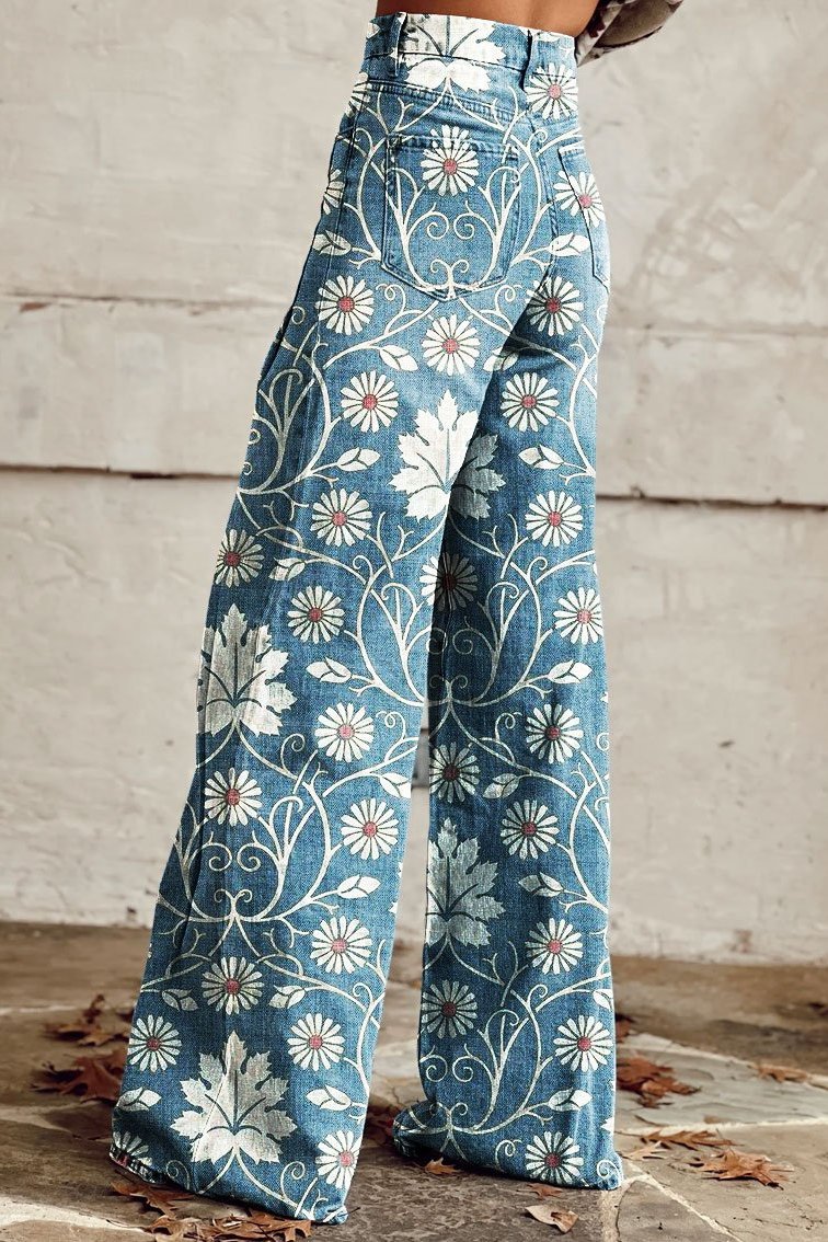 Elin | Vintage Daisy Bloom Bred Bukser