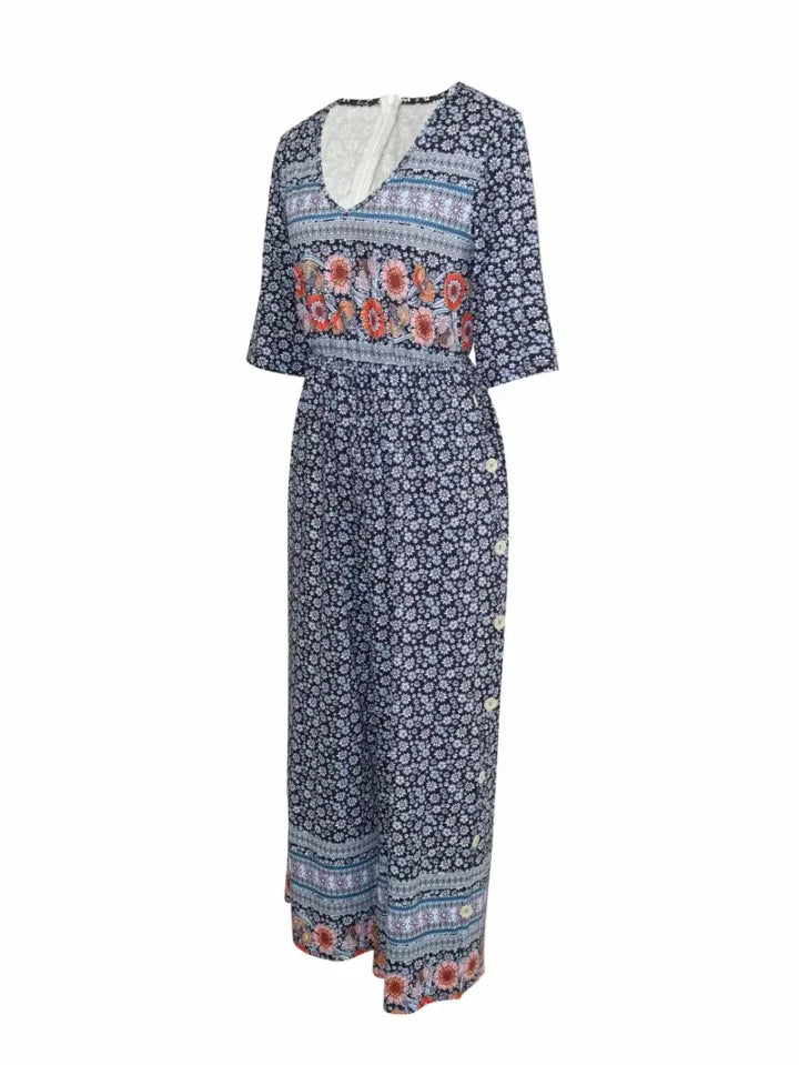 Nerina – Sommerlig blomster jumpsuit
