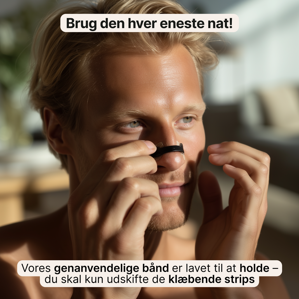 Næsebånd – lindrer næseblokering og snorken