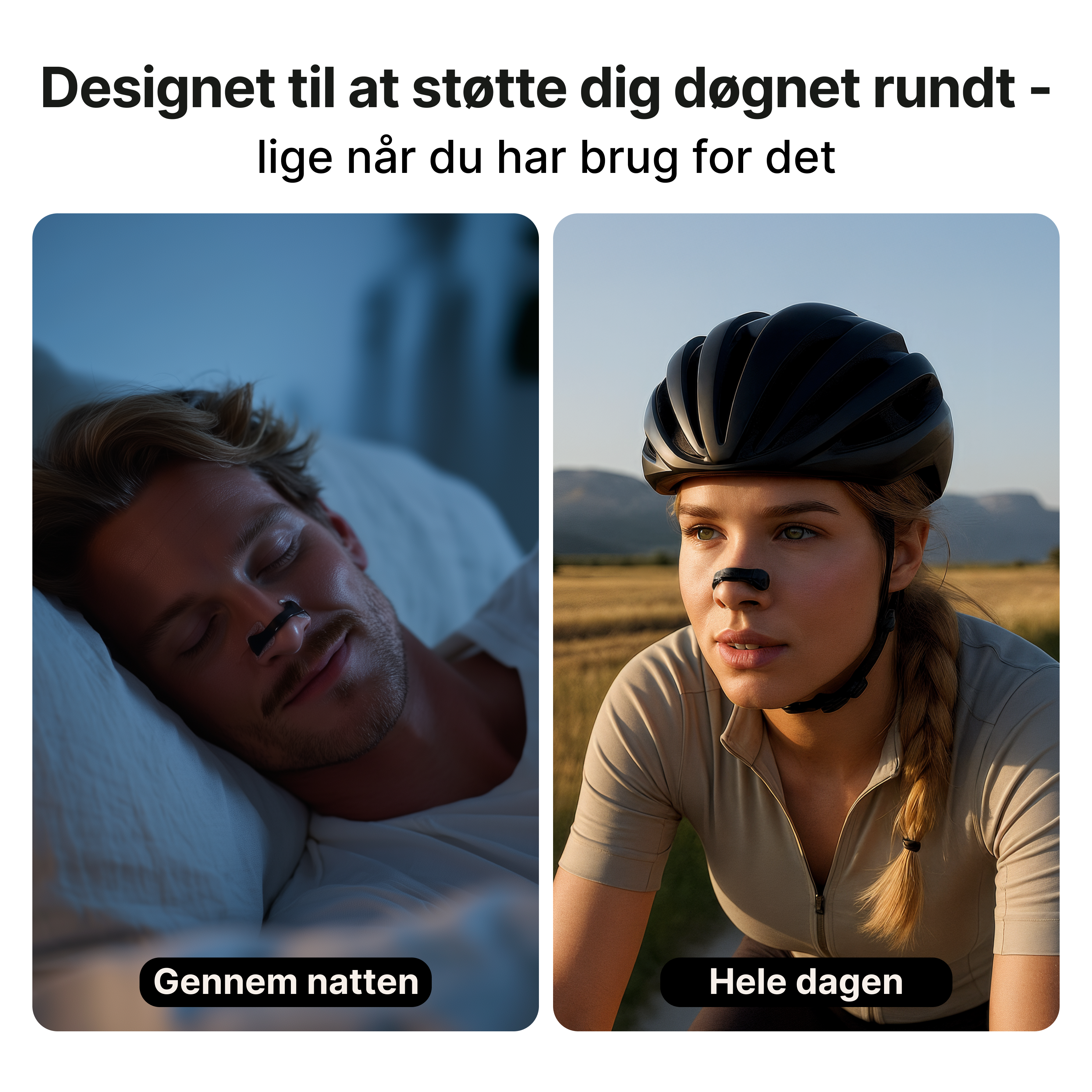 Næsebånd – lindrer næseblokering og snorken