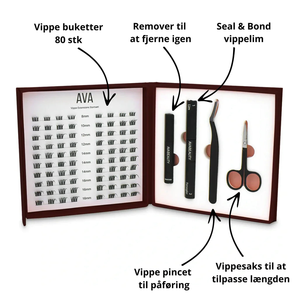 Vippe Extensions Startsæt (Natural)