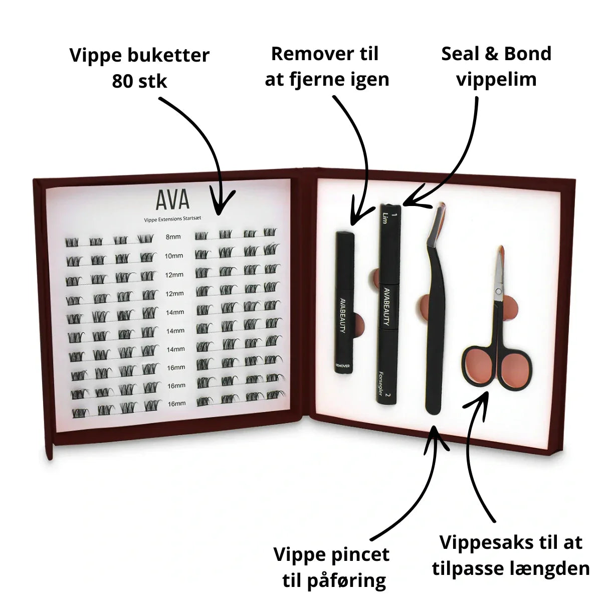 Vippe Extensions Startsæt (Natural)