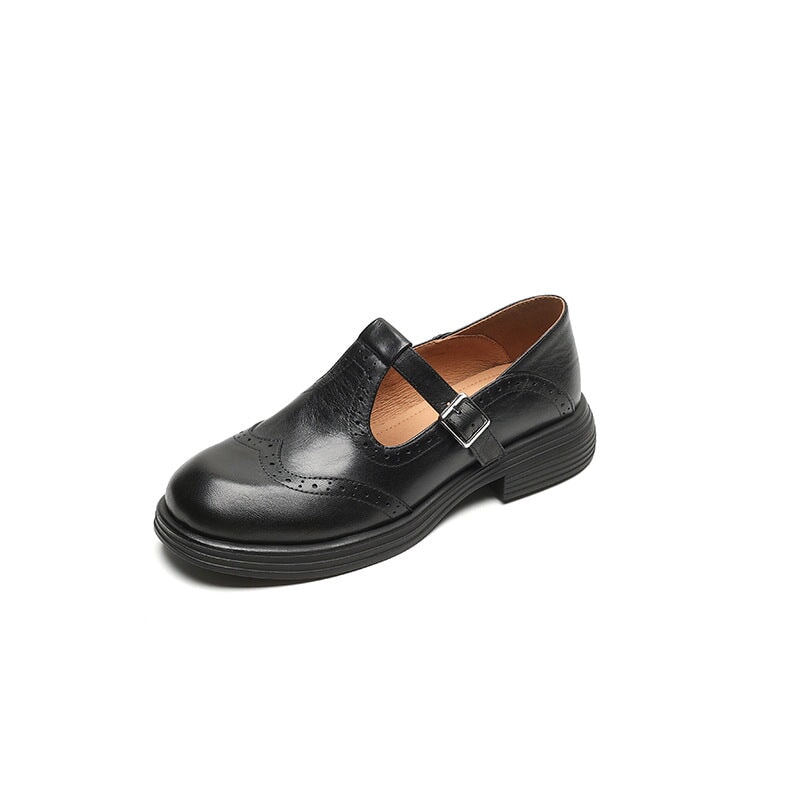 Velda | Vintage Læder Mary Jane Sko