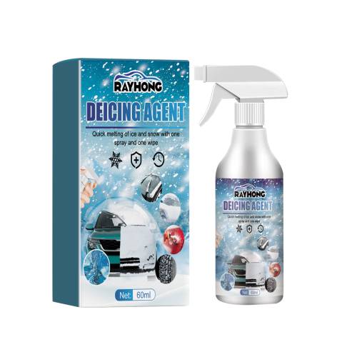 Afisnings- og snesmelte-spray til ruder