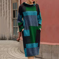 Chelsy - Vintage Patchwork Midi Kjole