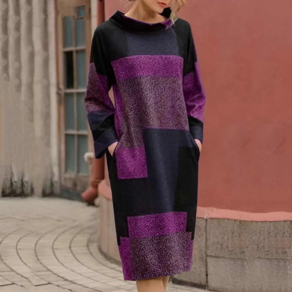 Chelsy - Vintage Patchwork Midi Kjole