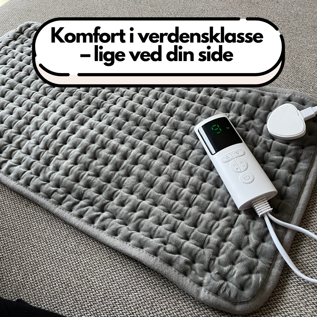 SootheMaster™ Stort Elektrisk Varmetæppe til Ryg-, Nakke- og Skuldersmerter (30x60cm)