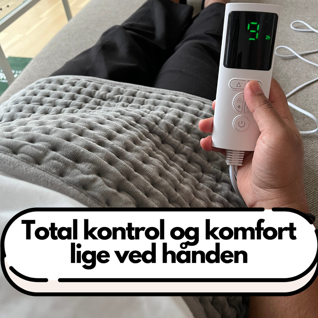 SootheMaster™ Stort Elektrisk Varmetæppe til Ryg-, Nakke- og Skuldersmerter (30x60cm)