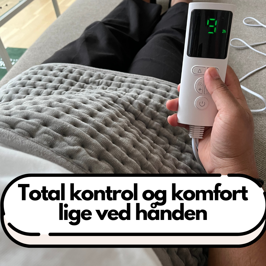 SootheMaster™ Stort Elektrisk Varmetæppe til Ryg-, Nakke- og Skuldersmerter (30x60cm)