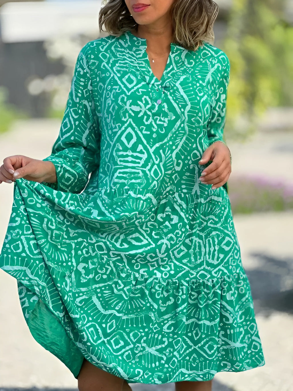 Kyara | Stilfuld Boho Print Tunika Kjole
