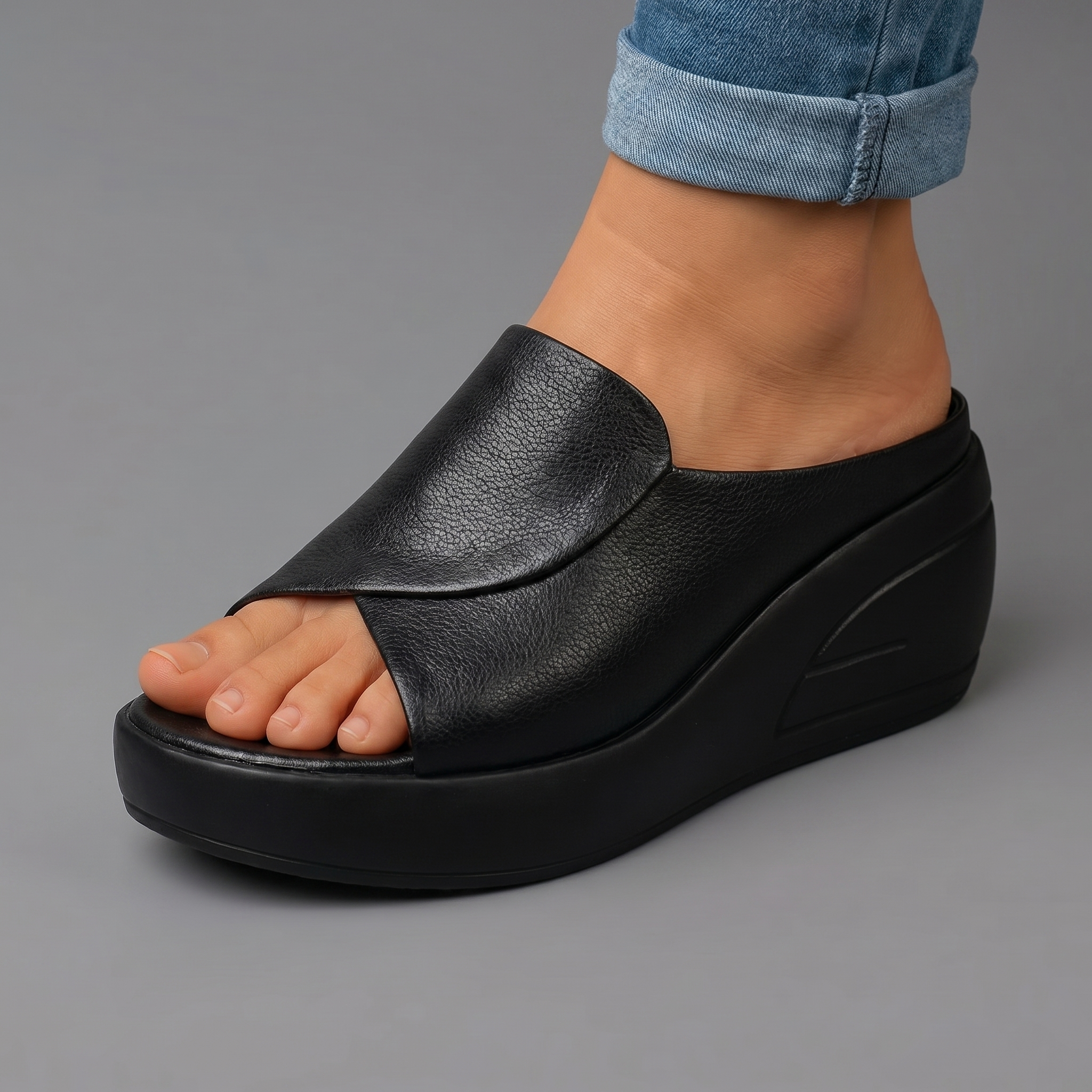 Maren | Ortopædiske Slip-on Kilehælsandaler