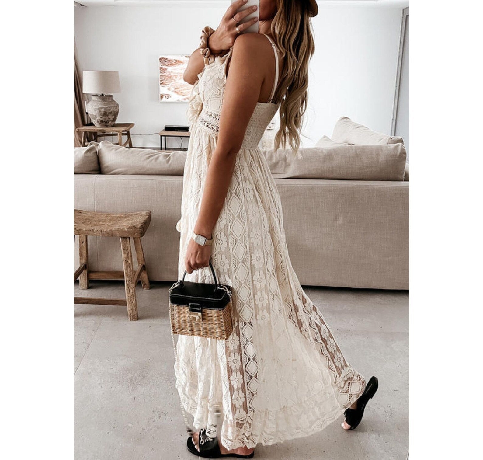 Beryl | Elegant Boho Maxi Kjole