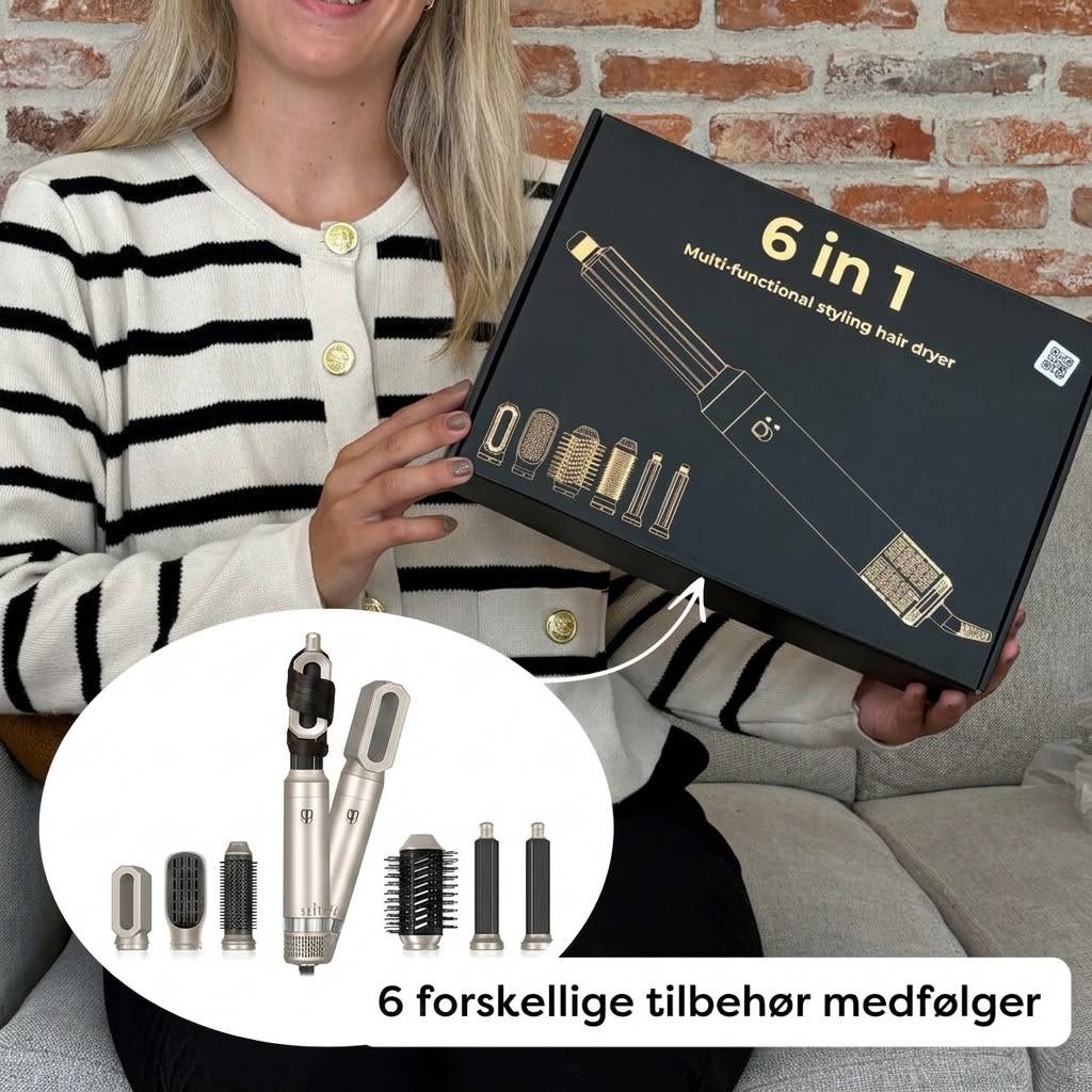 AirStyle Pro Multi-Styler - 6-i-1 AirStyler – Professionel hårstyler
